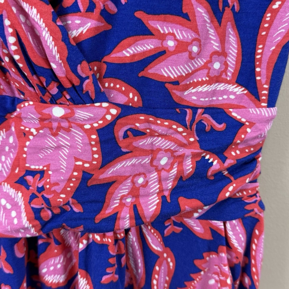 Boden Women's Effie Jersey Dress in Strawberry Daiquiri Wild Flora Sz 2 US NWT - Picture 4 of 7